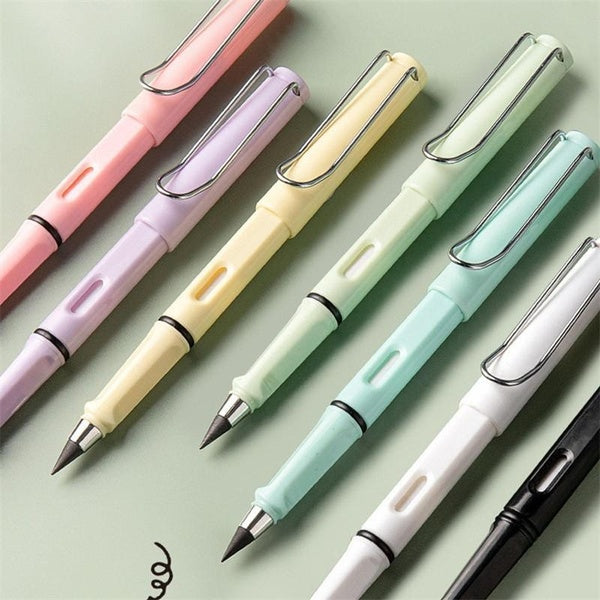 1pc Permanent Pencil,No Sharpening Inkless Pencil,Infinity Pencil with Eraser, Portable Reusable Erasable Writing Pencil for Home School Office Suppl