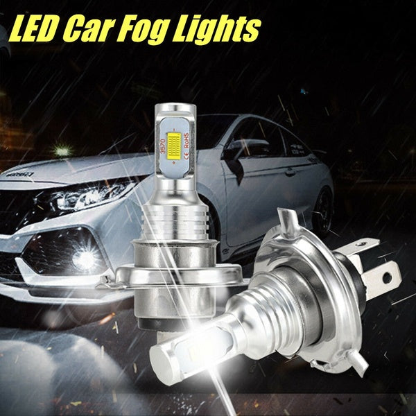 2x NOVSIGHT LED Car Fog Lights H1 H3 H4 H7 H8-H9-H11-H16(JP) 9005-HB3 9006-HB4 White LED Replacement Driving Foglights Lamps Bulbs