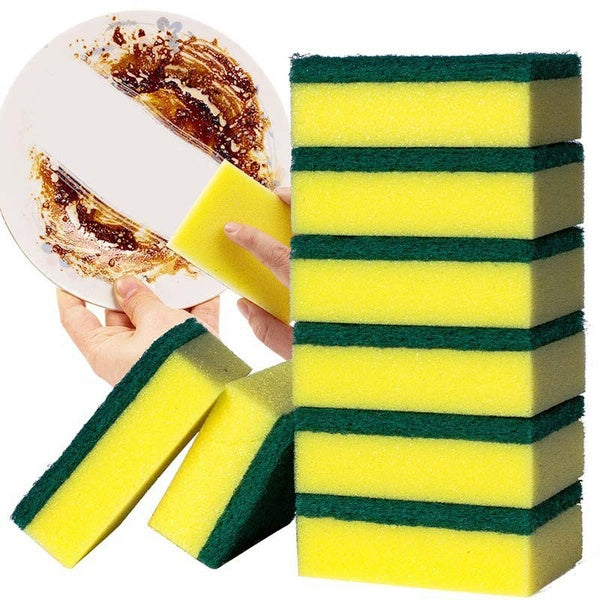 High Density Sponge Kitchen Cleaning Tools Washing Towels Wiping Rags Sponge Scouring Pad Microfiber Dish Cleaning Cloth (1-5 PCS)
