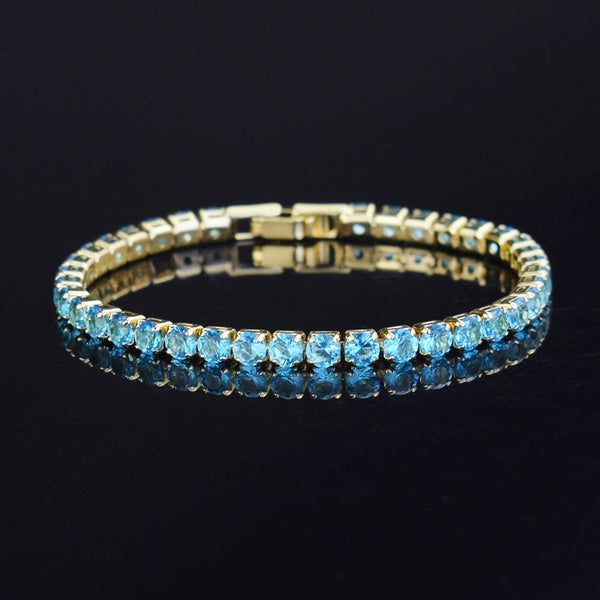 Mode hommes et femmes exquis Bracelet de Tennis en cristal transparent zircon cubique bijoux accessoires de fête de mariage Bracelet de poignet cadea