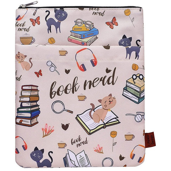 Pochette de livre pour les amateurs de livres, protège-livre Book Nerd, couvertures de livre pour livres brochés, tissu lavable, pochettes de livre a