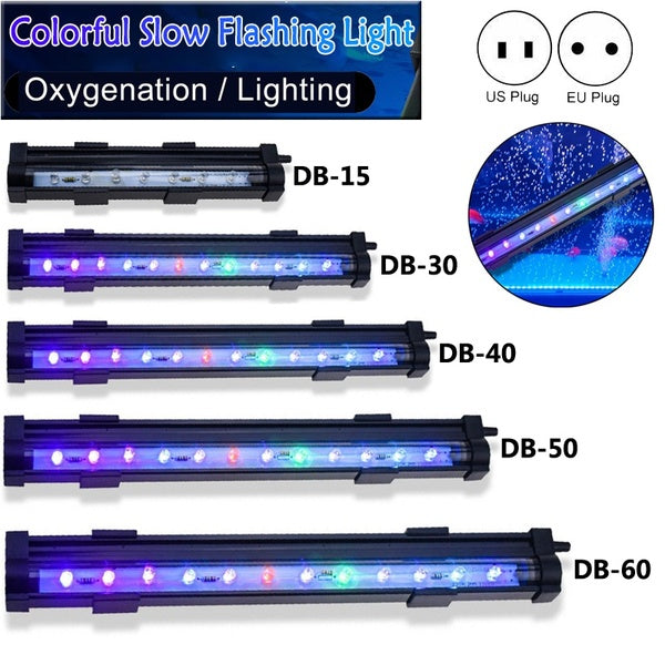 1 pièces Aquarium Fish Tank lumière LED Submersible étanche barre bande lampe éclairages bulle coloré ue-US prise faible puissance