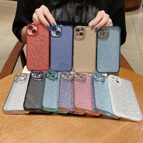 Luxury Bling Glitter Plating Square Frame Soft Silicone Case For iPhone 14 Pro Max 14 Max iPhone 14Max 12 11 iPhone 13 12 11 Pro iPhone 14 12 11 Pro