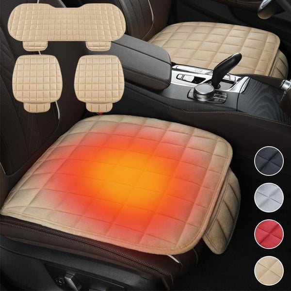 1-2 Seat Universal Plush Car Seat Cover, 3D Soft Warm Auto Seat Cover With Storage Pouch Comfort Non-Slip Rubber Bottom Car Seat Cover Without Backre