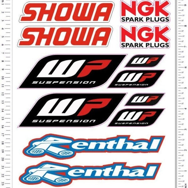 Autocollants de fourche réfléchissants WP Showa Renthal Suspension Shocker Amortisseur Moto Decal pour Duke RC KTM 200-390-690 Kawasaki Honda