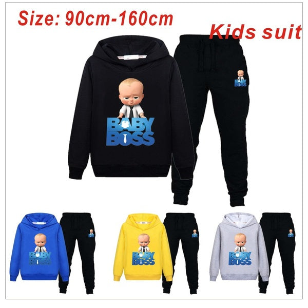 New fashion Long Sleeve children's clothing suits pants sportswear boys' suits warm children's sportswear boys and girls' Casual hoodie jacket