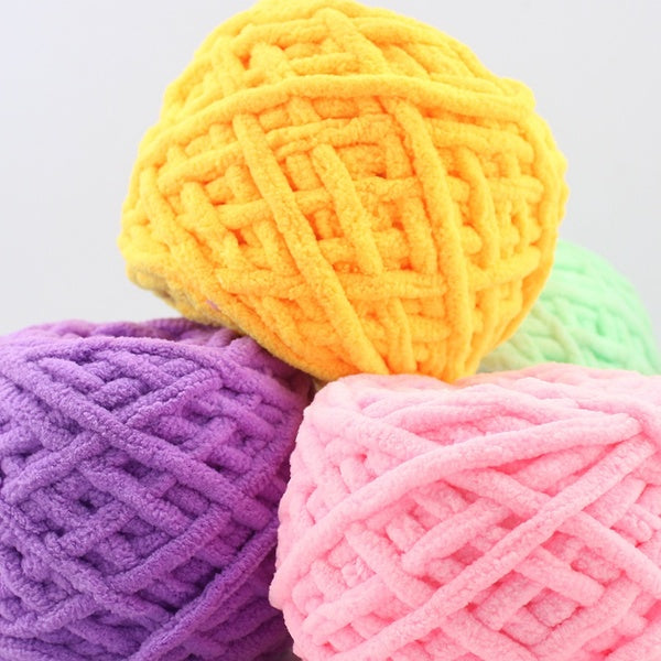 100g-ball Soft milk cotton blends polyester blended chenille wool yarn Chunky for hand Knitting DIY Crochet hat scarf thread fur