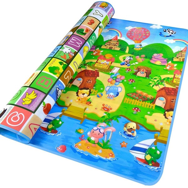 Baby Play Mats for Children Carpet On the Floor Educational Thick Eco-friendly EPE Non-slip Cartoon Zoo Park Pattern Living Room Mat Pad Matron Inn