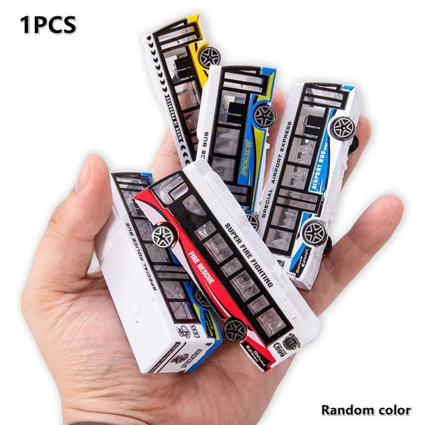 1PCS Simulation City Bus Model Vehicles Express Miniature Bus Diecast Vehicles Toys Christmas Kids Gifts