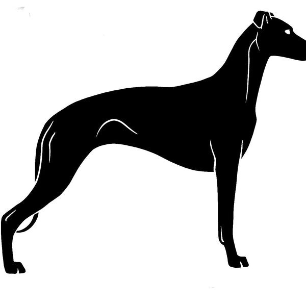 2pcs, Whippet Dog Night Reflective Wall Home Decoration Stickers Vinyl Decal Car Stickers