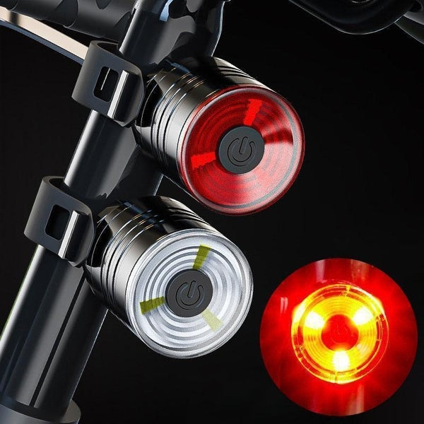 1pc Bicycle Taillight Aluminum Alloy High Visibility Helmet Bicycle Accessories Bike LED Headlight Light Front Rear For Cycling