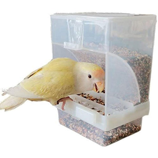Plastic Automatic Parrot Feeder Bird Feeding Box Bird Cage Accessories Prevention Splash Pigeon Supplies Feeder 1 Pc