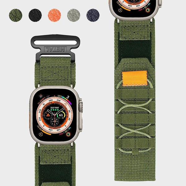 Band for Smart Watch Ultra 2-Ultra 49mm 9 8 7 45mm 41mm for Smartwatch Series SE 6 3 5 4 2 1 44mm 40mm 42mm 38mm, Nylon Sport Watchband Strap Bracele