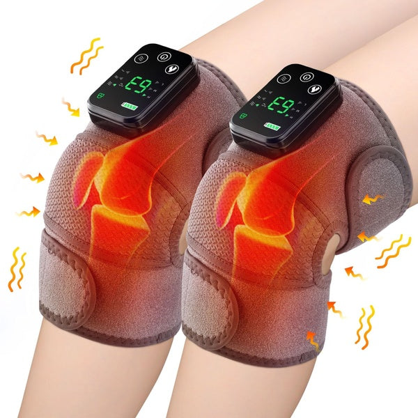 Heated Vibration Knee Shoulder Elbow Massager for Arthritis 3 Level Temperature Control Shoulder Brace Support Knee Warmer