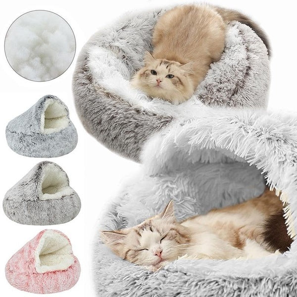 Indoor Dog Bed And Cat Bed, Soft And Comfortable Pet Bed Circular Fluffy Plush Pet Cushion, The Bottom Of The Non -slip, Suitable For Small And Mediu