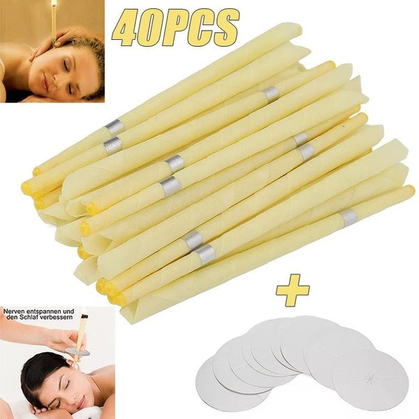 40x Beeswax Ear Candles with Filter Ear Candles Cleaning Ear Candle Fragrance