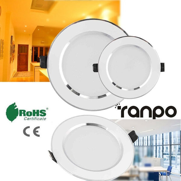 Ranpo Dimmable LED Panel Downlight Recessed Ceiling Light 3W 5W 7W 9W 12W 15W 18W Lamp
