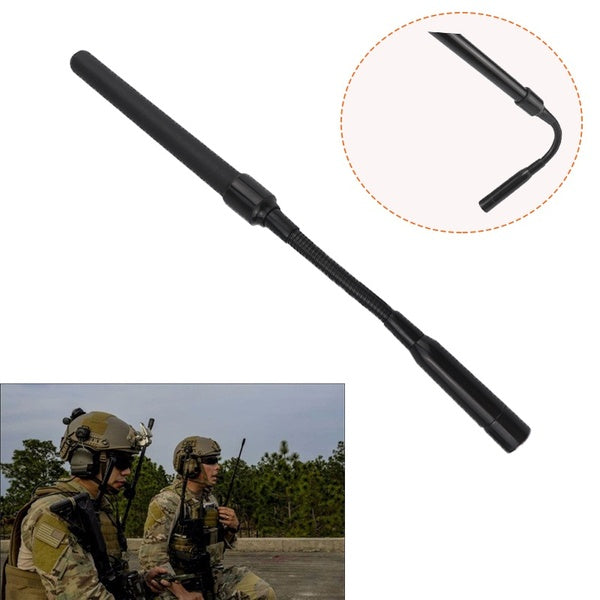 LSENG SMA Male Connector Dual Band Goose Tube Tactical Walkie Talkie Antenna 144-430Mhz 20 Watt Antenna For BAOFENG UV-200 MARK II, HUITONG,MYTQ1, M