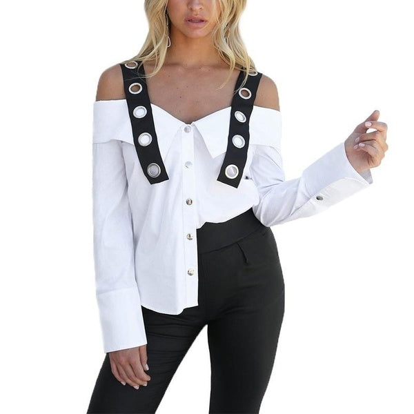 Fashion Women Tops New Women Ruffles Blouse Long Sleeve Shirt Blouses & Shirts