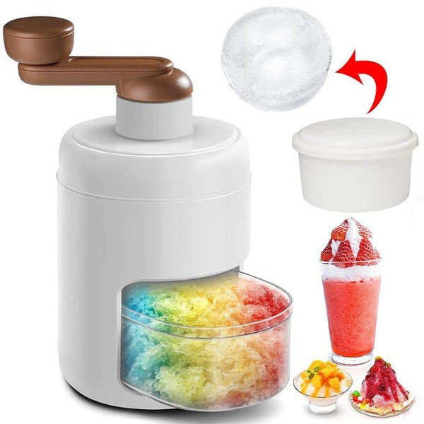 1pc Manual Shaved Ice Machine Household Small Hand-cranked Shaved Ice Artifact Portable Ice Crushe And Shaved Ice Machine With Ice Mold - Without Ele
