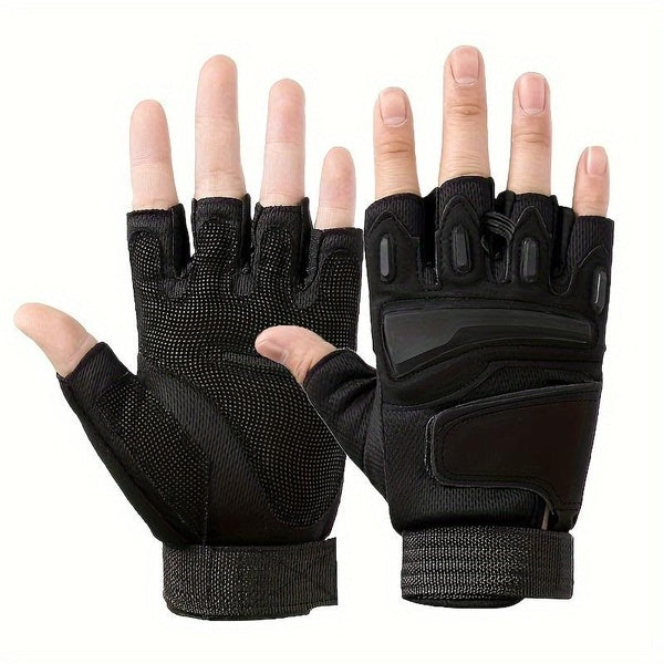 Men's Half Finger Motorcycle Riding Sunscreen Gloves, Non-slip Women's Fitness Protection Gloves For Outdoor Sports And Motorcycle Tactical hiking gl