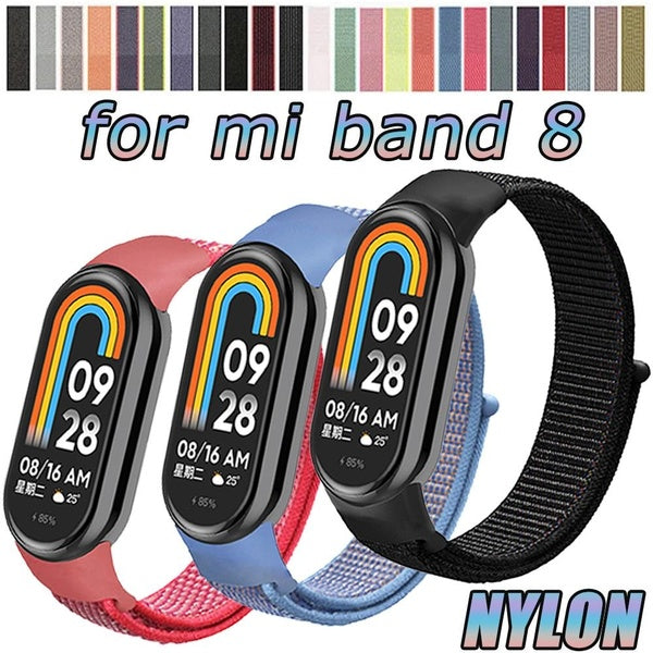 Nylon Strap for Xiaomi Mi Band 8d for Miband 8, Ventilate Soft Sport Bracelet SmartWatch Wristband Replacement Watchband