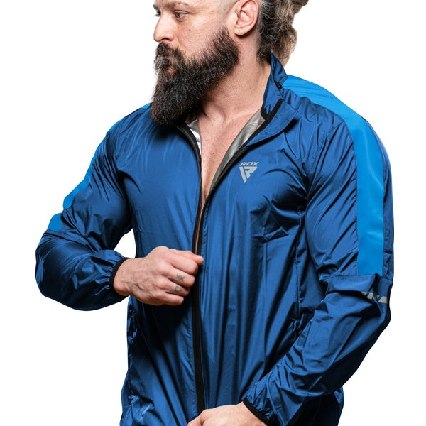 RDX Combinaison de Sauna Perte de Poids, Combinaison de Chaleur pour Tout le Corps, Survêtement Anti-déchirure à Manches Longues, Boxe MMA Minceur Gy