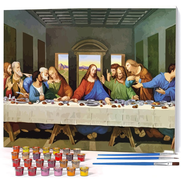 The Last Supper FIYO Diy Oil Paint by Numbers Kits for Adults and Kids Beginner on Canvas Fashion Oil Painting Wall Art for Gift( No Frame )