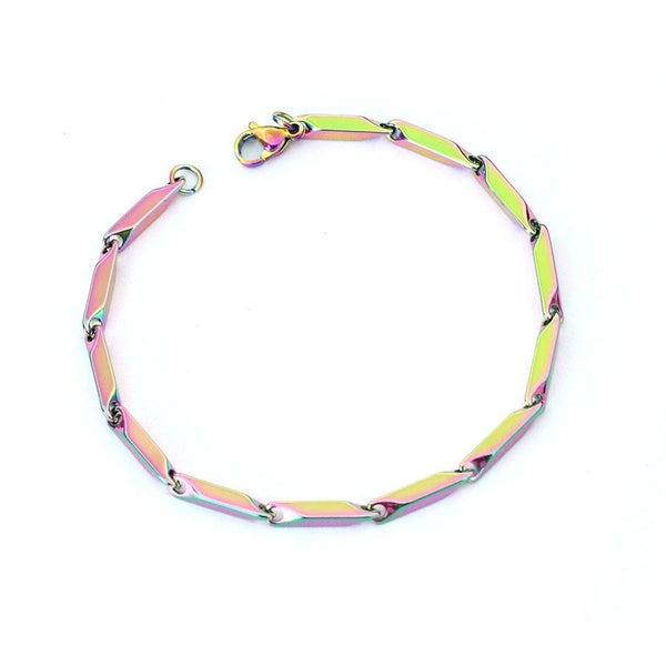 Simple Stainless Steel Chain Bracelet Charms Lobster Clasps Armband Braslet For Men Jewelry Homme