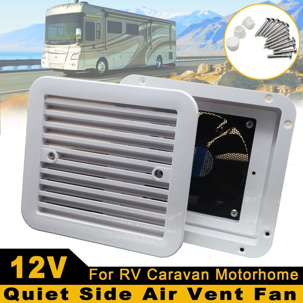 12V RV White Side Air Vent Ventilation Exhaust Fan Silent Wind For Trailer Caravan Motorhome Boat Marine Yacht Car Accessories