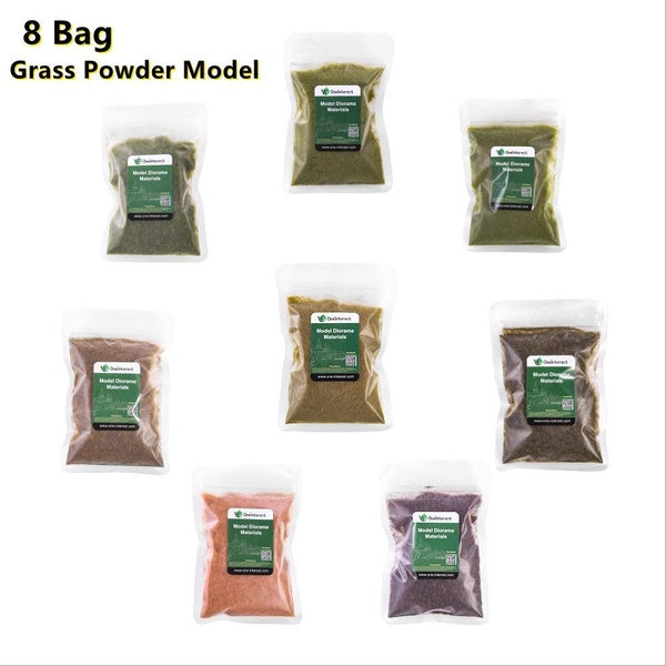 8 couleurs 5mm modèle statique herbe arbre poudre flocage feuillage chemin de fer Train militaire scène décoration