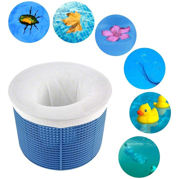 Premium Pool Skimmer Socks for Baskets, Round Pool Filter Basket Socks To Save Pumps, Filters, Net, Baskets and Skimmers, for In-Ground and Above Gro