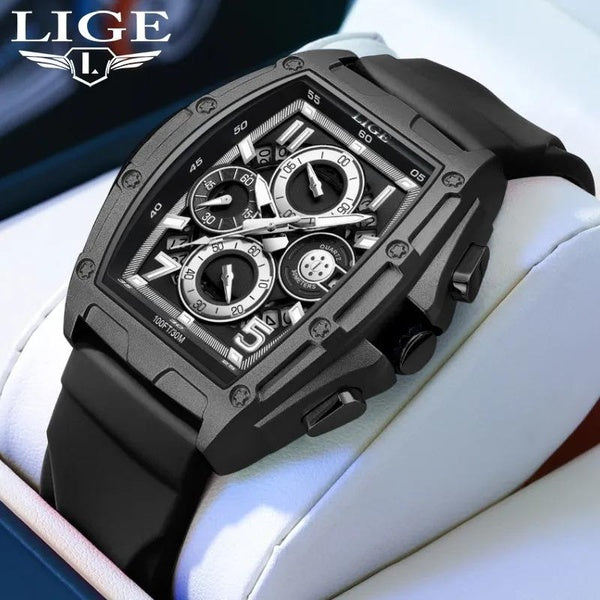 2023 LIGE Sport Montres Pour Hommes Top Marque De Luxe Chronographe Hommes Montre Militaire Quartz Date Horloge Mâle Montre-Bracelet Relogios Masculi
