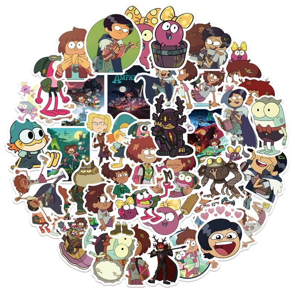 10-50Pcs Cartoon Anime Amphibia Sticker Graffiti Stickers for DIY Luggage Laptop Skateboard Motorcycle Bicycle Stickers