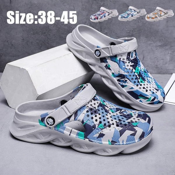 Pantoufles EVA de haute qualité, sandales imperméables antidérapantes, chaussures plates pour hommes et femmes, chaussures de jardin décontractées, c