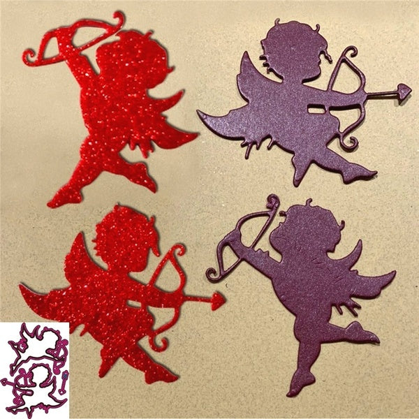 Love Angels Shape Metal Cutting Dies Stencil Scrapbook Album Embossing For Gift Card Making Handcrafts Decor