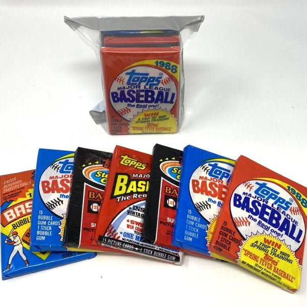 100 Old Vintage Topps Baseball Cards in Sealed Factory Wax Packs