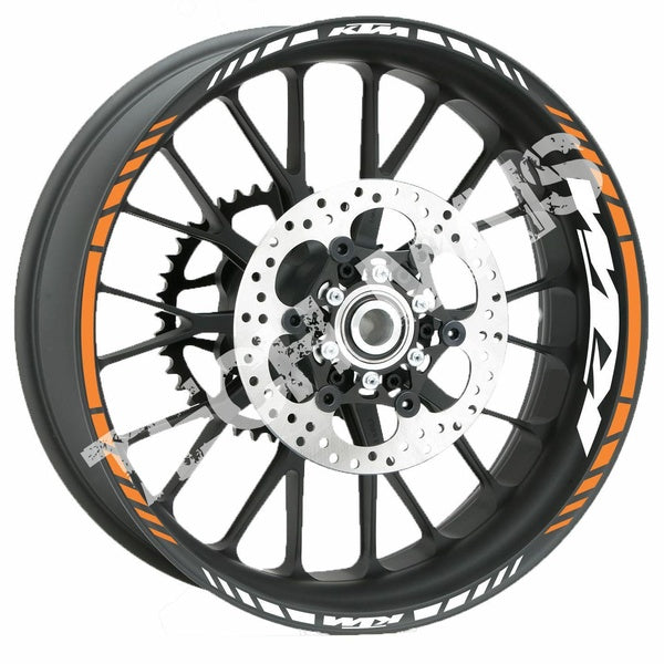 Kit Sticker Reflective for wheel Ktm models decal rim strip