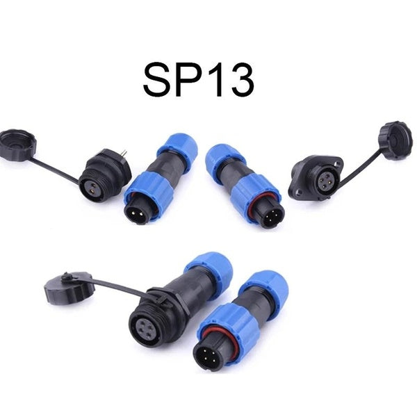 SP13 Waterproof Connector IP68 1-2-3-4-5-6-7-9 Pin Cable Connectors Male-Female Plug And Socket Nut-Flange-Docking