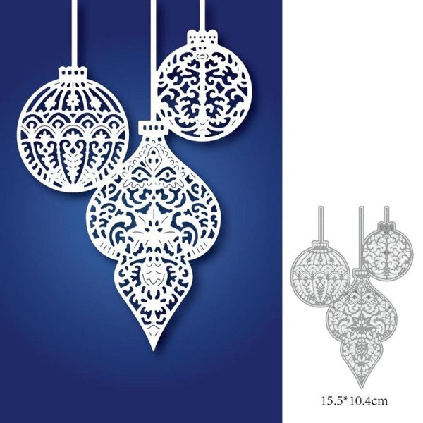 Christmas Snowball Pendant Design Style Metal Cutting Dies DIY Scrapbooking Embossing Stencil Paper Craft Album Template