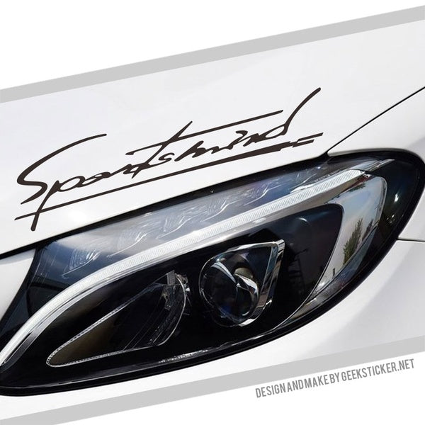 Noizzy Sportsmind Highlight Decal Car Stickers Auto Black Vinyl Reflective Front for Hyundai Mazda VW Ford Peugeot Car Styling