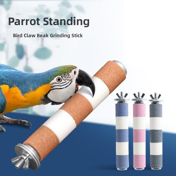 1 Pcs Pet Bird Chew Toys Parrot Perches Stand Platform Cage Toy Paw Grinding Clean Toys for Parrot Perches Bird Accessories