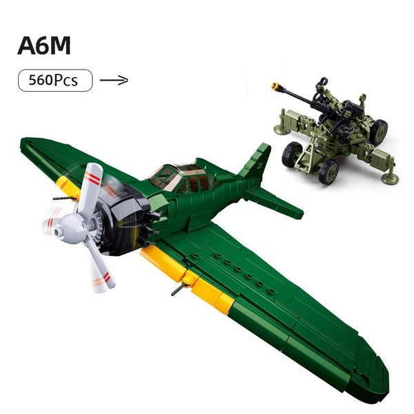 WW2 Military Model Japanese A6M Zero Fighter Shipborne Fighter Collect Ornaments Building Blocks Bricks Toys Gifts
