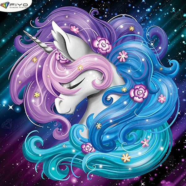 Unicorn DIY 5D Diamond Painting Full Drill with Number Kits Home and Kitchen Fashion Cross Stitch Embroidery Paintings Canvas Pictures Wall Decoratio