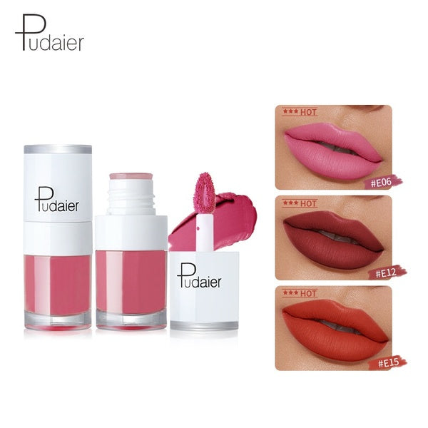 Health & Beauty Pudaier 1PC 16 Colors Nude Lipgloss Matte Lip Gloss Tint Long Lasting Waterproof Makeup Cosmetic Lip Sense for Women Beauty