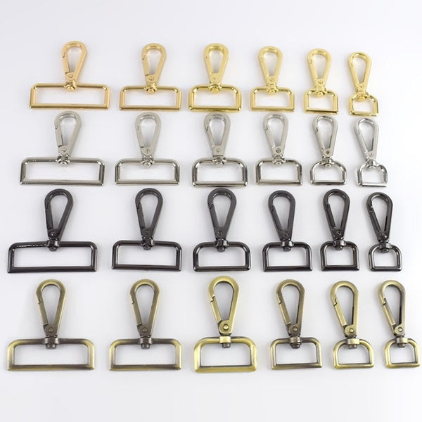 5-10 pièces fermoirs mousqueton à gâchette pivotante mousqueton porte-clés boucles pour sangles de bagages bricolage artisanat collier de chien cintr