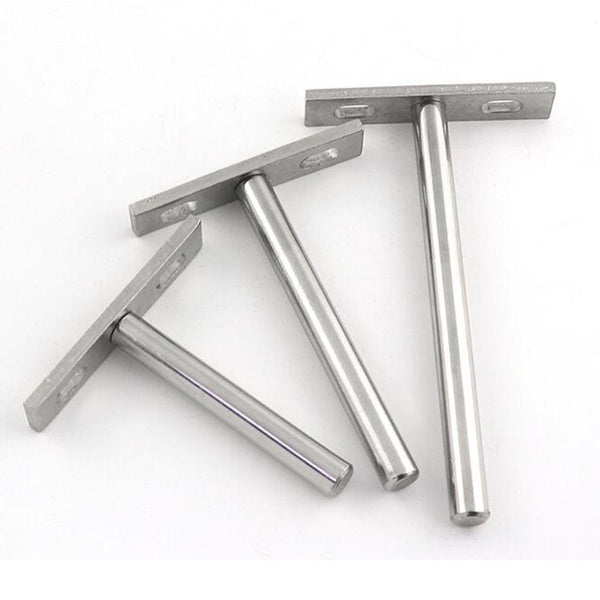 4pcs Nickel Plated Shelf Brackets 3-4-5-6Inch Floating Shelf Bracket Heavy Duty Hidden Wall Support Bracket for Shelves Home Improvement Hardware(wit