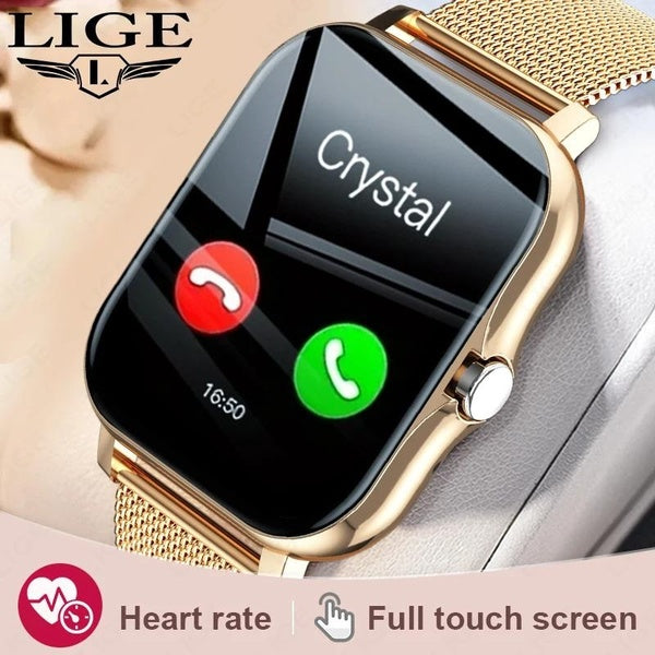 LIGE nouveau Bluetooth appel montre intelligente femmes Assistant vocal sport Fitness Bracelet étanche Lday Smartwatch hommes pour Android Ios