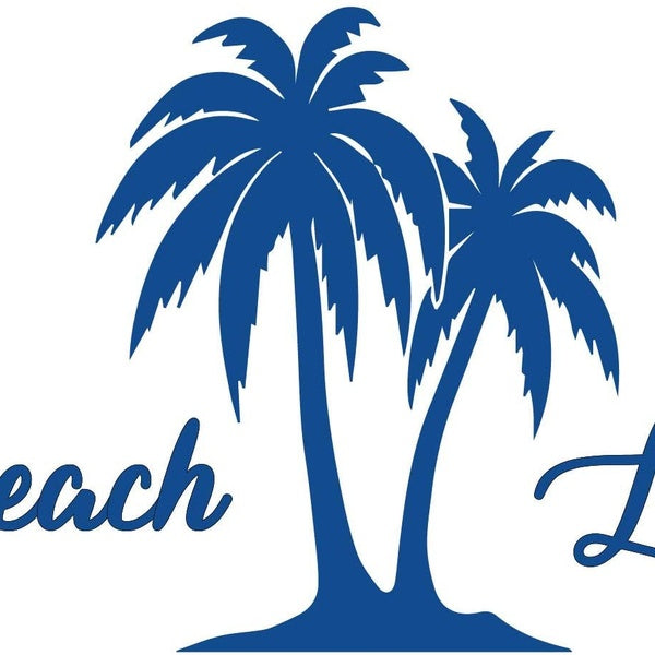 Beach Life Palm Trees Island Vinyl Decal Sticker Car Window Bumper Die Cut 5-Inches Beach'n Ocean Water Surf Sun Tan Marine Life
