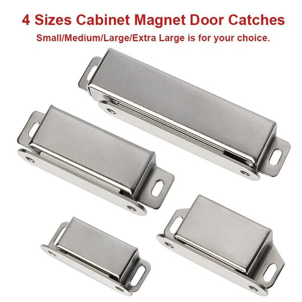 Cabinet Magnet Door Latch,Stainless Steel Magnetic Catches For Kitchen Closet Furniture Door Latch Closing(with screws)